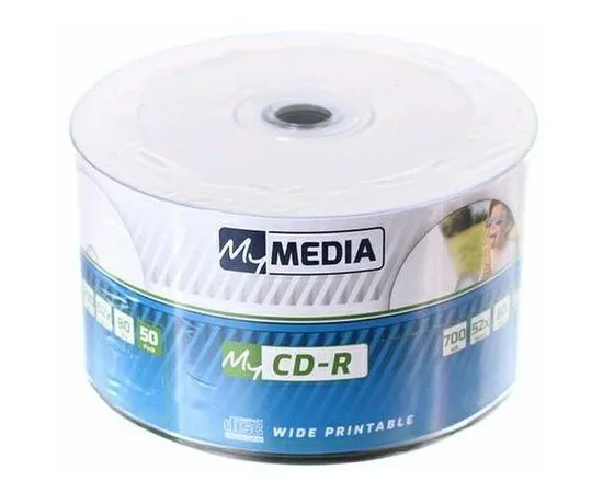 Диск CD-R 700Mb Verbatim MyMedia 52x Pack wrap (50шт) Printable (цена за упаковку 50шт) (69206)