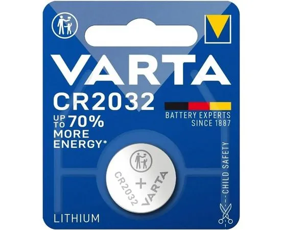 Батарейка CR2032 Varta (для материнских плат) - упаковка 5 шт., цена за 1 шт.