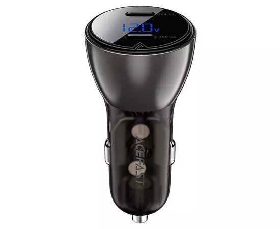 Автомобильное зарядное устройство Acefast B10, USB C+C, QC 3.0, PD 60W, черный (6974316282358)