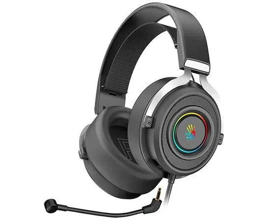 Наушники с микрофоном A4 Tech Bloody G535P черный/серебристый (G535P 4PIN+USB/BLACK+SILVER)