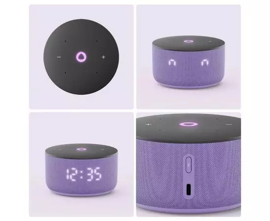 Умная колонка Яндекс Станция Мини 3, c часами, лиловый (YNDX-00027LIL), фото 2