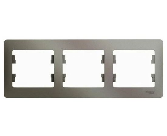 Рамка 3-м Glossa горизонт. платина Systeme Electric (GSL001203)