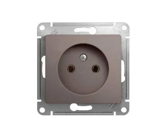 Механизм розетки 1-м СП Glossa 16А IP20 без заземл. платина Systeme Electric (GSL001241)