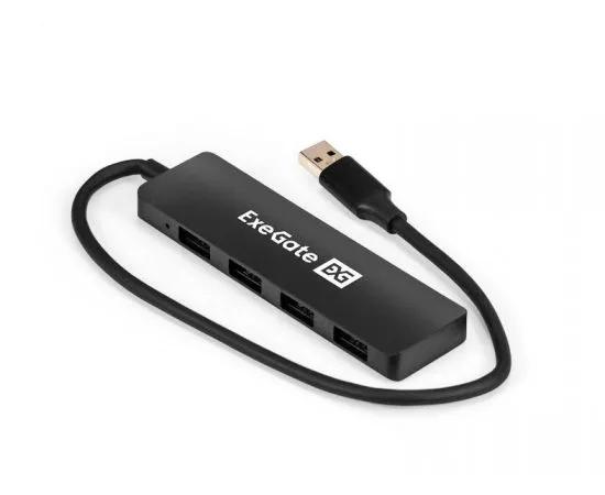 USB-разветвитель (хаб) USB3.0 -> USB3.0, 4 порта, ExeGate DUB-4P/3 (EX296928RUS)