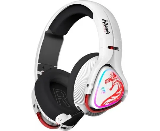 Bluetooth-гарнитура A4Tech Bloody MR720, белый/красный (MR720 NARAKA), фото 3