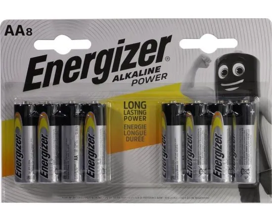 Батарейка (размер AA, LR6) Energizer Alkaline Power - упаковка 8шт, цена за 8шт (00-00004353)