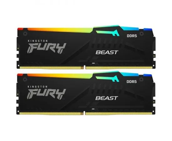 Оперативная память Kingston 2x8Gb DDR5-5200MHz Fury Beast RGB (KF552C40BBAK2-16)