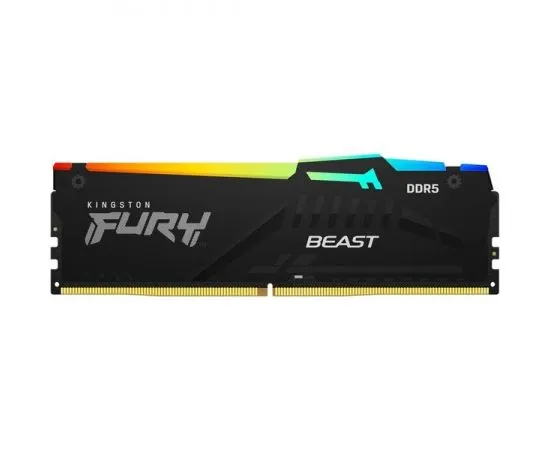 Оперативная память Kingston 16Gb DDR5-5200MHz Fury Beast RGB (KF552C36BBEA-16)