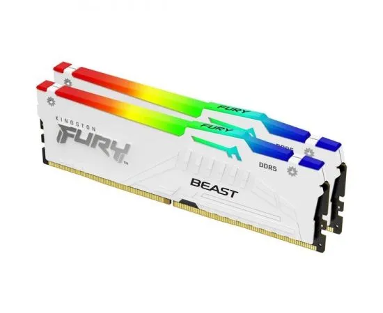 Оперативная память Kingston 2x16Gb DDR5-5200MHz Fury Beast White RGB (KF552C36BWEAK2-32)