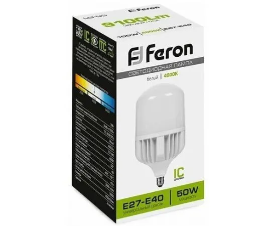 Электролампа LED E27-E40 LB-65 50W 175-265V 4000K (FERON) (25820)