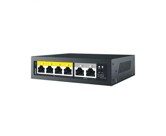 Коммутатор PoE 10/100 6port Netis P106C 4POE, фото 2