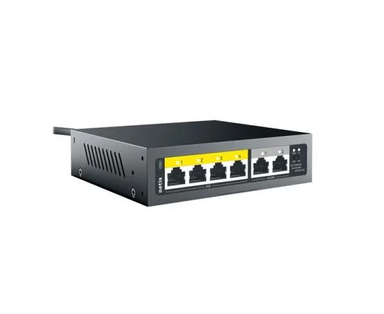 Коммутатор PoE 10/100 6port Netis P106C 4POE, фото 3