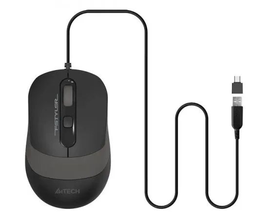 Мышь A4 Tech Fstyler FM10ST USB / USB-C, черный/серый (FM10ST GREY), фото 4