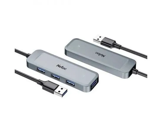 USB-разветвитель (хаб) USB3.0 -> USB3.0, 4 порта, Netac WF11, серый (NT08WF11-30GR), фото 2