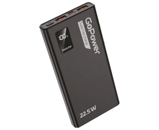 Внешний аккумулятор GoPower PB03-10 10000mAh, черный (00-00029659)