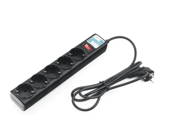 Сетевой фильтр 3 м. (Power Cube, 5 розеток) черный (SPG5-С3), фото 4