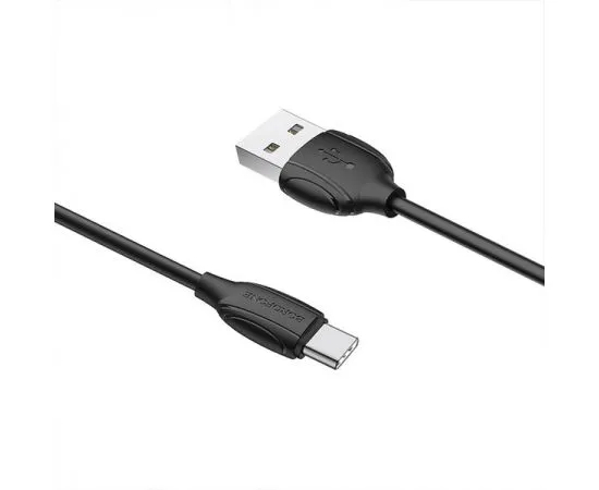 Кабель USB2.0 AM -> Type-C, 1m (Borofone) BX19a Benefit, черный (6931474701794), фото 3