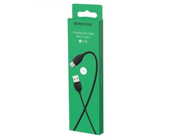 Кабель USB2.0 AM -> Type-C, 1m (Borofone) BX19a Benefit, черный (6931474701794), фото 4