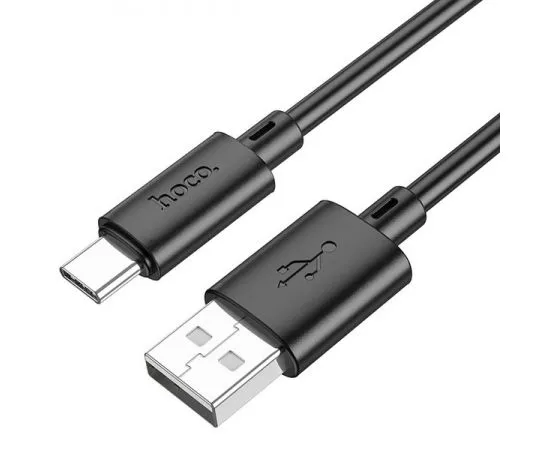 Кабель USB2.0 AM -> Type-C, 1m (HOCO) X88a Gratified, черный (6931474783349), фото 2