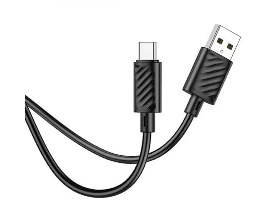 Кабель USB2.0 AM -> Type-C, 1m (HOCO) X88a Gratified, черный (6931474783349), фото 3