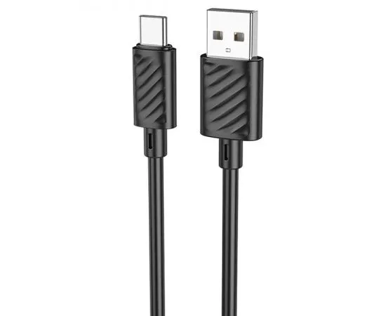 Кабель USB2.0 AM -> Type-C, 1m (HOCO) X88a Gratified, черный (6931474783349)