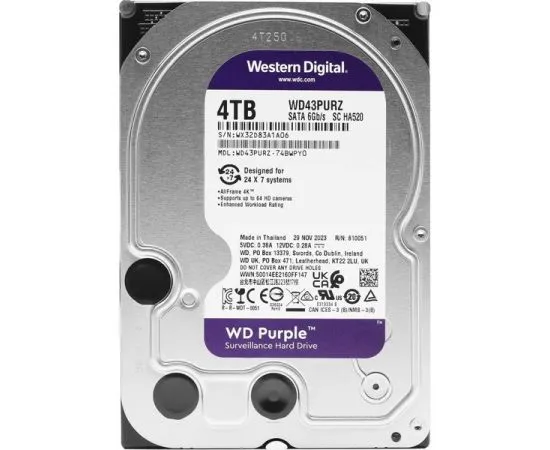 Жесткий диск Western Digital 4Tb Purple (WD43PURZ)