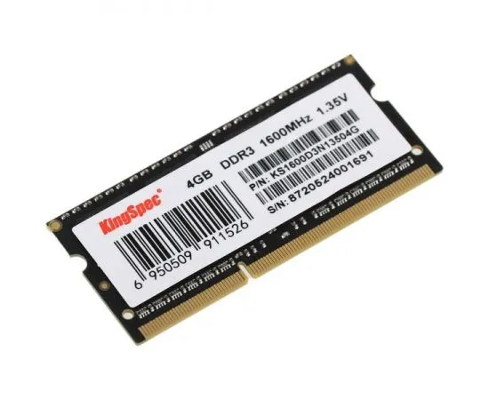 Оперативная память для ноутбука 4Gb DDR3L-1600MHz (Kingspec) (KS1600D3N13504G)