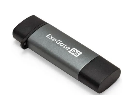Картридер внешний USB Type-C/Type-A, ExeGate CR-201CA, серый (EX297630RUS)