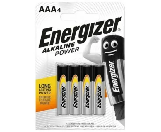 Батарейка (размер AAA, LR03) Energizer Alkaline Power - упаковка 4шт, цена за 4шт