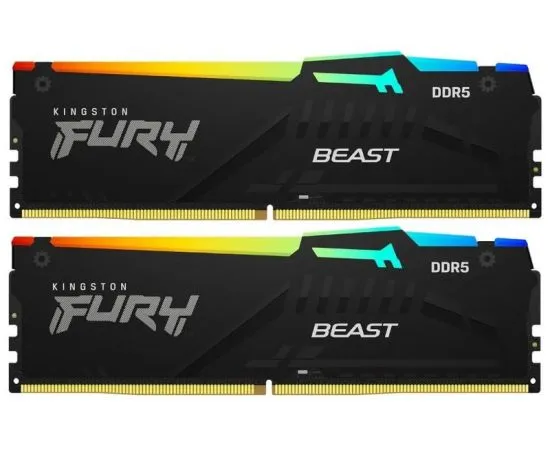 Оперативная память Kingston 2x8Gb DDR5-5600MHz Fury Beast RGB (KF556C36BBEAK2-16)