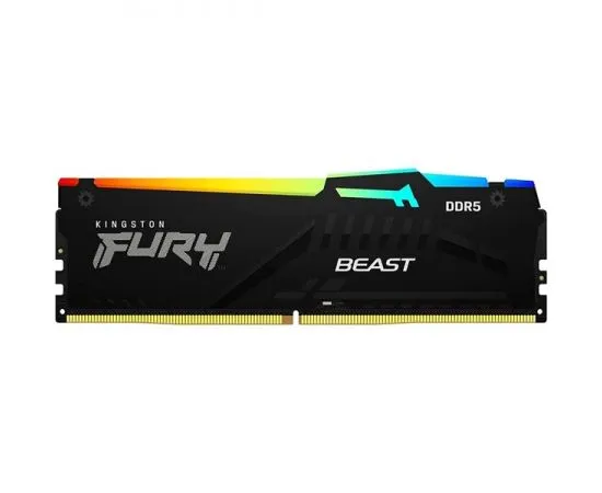 Оперативная память Kingston 16Gb DDR5-5200MHz Fury Beast RGB (KF552C40BBA-16)
