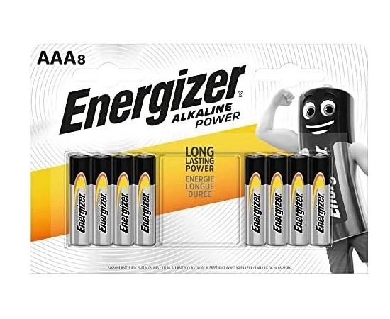 Батарейка (размер AAA, LR03) Energizer Alkaline Power - упаковка 8шт, цена за 8шт (00-00000427)