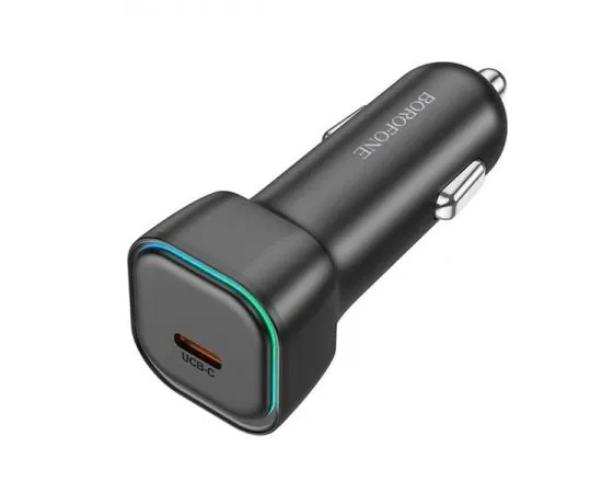 Автомобильное зарядное устройство Borofone BZ28 Trophie, USB-C, QC3.0, PD(30W), черный (6941991110788), фото 2