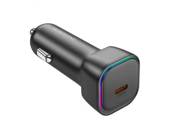 Автомобильное зарядное устройство Borofone BZ28 Trophie, USB-C, QC3.0, PD(30W), черный (6941991110788), фото 3