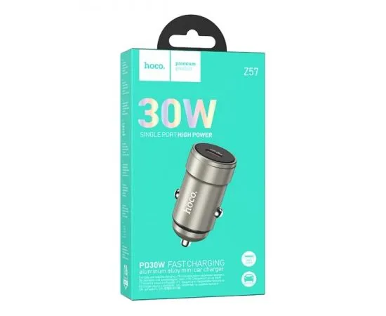 Автомобильное зарядное устройство HOCO Z57 Glorious, USB C, QC3.0, PD(30W), золотой (6942007633055), фото 2