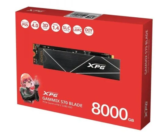 Накопитель SSD M.2 8Tb ADATA XPG GAMMIX BLADE S70 (AGAMMIXS70B-8000G-CS), фото 4