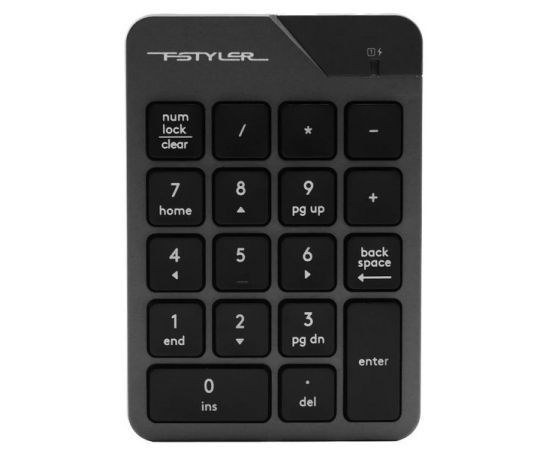 Клавиатура A4Tech Fstyler FGK21C USB NumPad, беспроводной черный/серый (FGK21C серый)