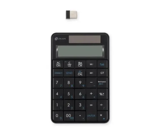 Клавиатура Oklick K604W USB NumPad, беспроводной черный с калькулятором
