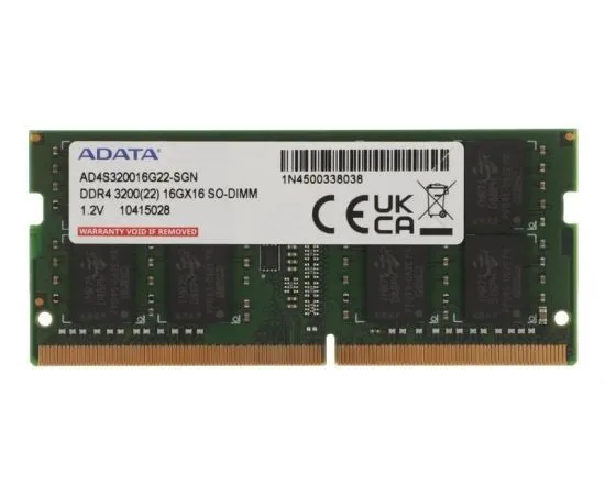 Оперативная память для ноутбука 16Gb DDR4-3200MHz (Adata) (AD4S320016G22-SGN)