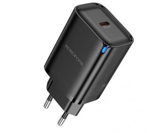 Зарядное устройство Borofone BA86A Flare, USB C, PD (45W), черный (6941991117510)