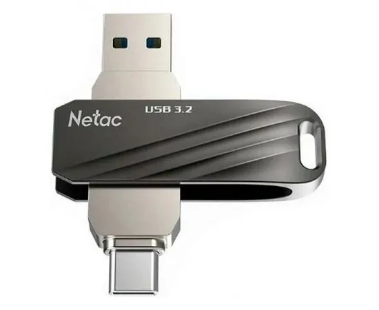 USB Flash-накопитель 128Gb USB 3.0/USB Type-C (Netac, US11C dual) (NT03US11C-128G-32BK)