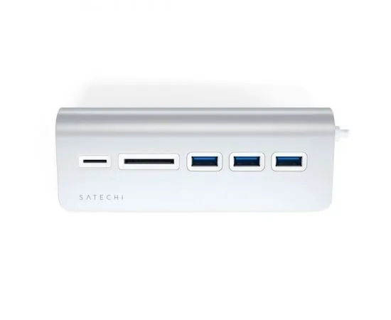 USB-разветвитель (хаб) USB3.0 -> USB3.0, 3 порта +  Card Reader, Satechi, серебристый (ST-3HCRS), фото 3