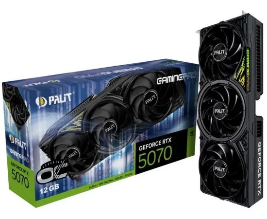 Видеокарта GeForce RTX5070 12GB GDDR7 (Palit GamingPro) (NE75070T19K9-GB2050A)