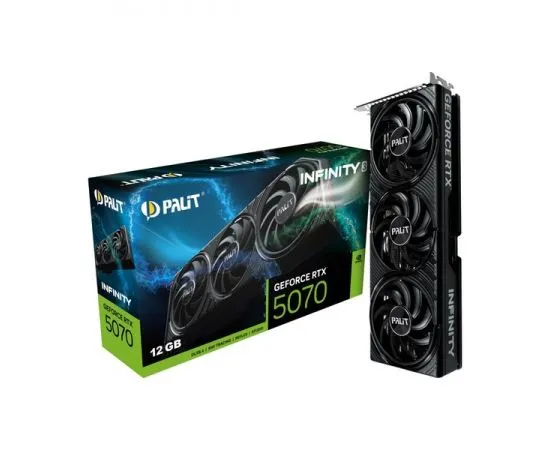 Видеокарта GeForce RTX5070 12GB GDDR7 (Palit Infinity3) (NE75070019K9-GB2050S), фото 5