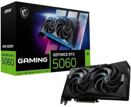Видеокарта GeForce RTX5060 8GB GDDR7 (MSI GAMING OC) (RTX 5060 8G GAMING OC)