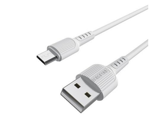 Кабель USB2.0 AM -> Micro-BM, 1m (Borofone) BX16 Easy, белый (6957531099482)