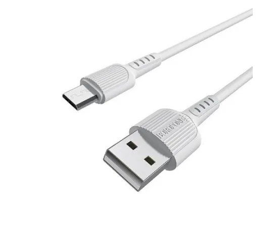 Кабель USB2.0 AM -> Micro-BM, 1m (Borofone) BX16 Easy, белый (6957531099482)