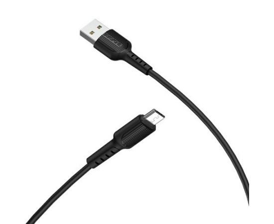 Кабель USB2.0 AM -> Micro-BM, 1m (Borofone) BX16 Easy, черный (6957531099499)
