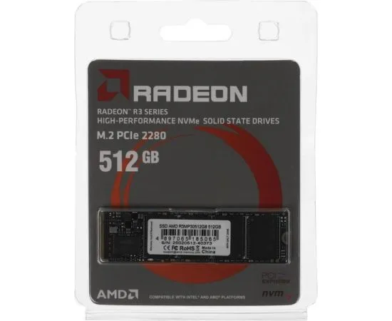 Накопитель SSD M.2 512Gb AMD Radeon R3 (R3MP30512G8), фото 3