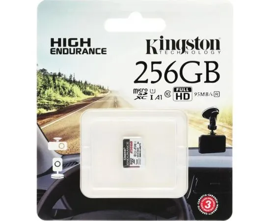 Карта памяти MicroSDXC 256Gb Class 10 UHS-I U1 без адаптера (Kingston High Endurance) (SDCE/256GB), фото 3